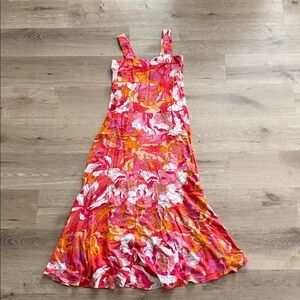 1. State Floral Maxi Dress - Pink and Orange